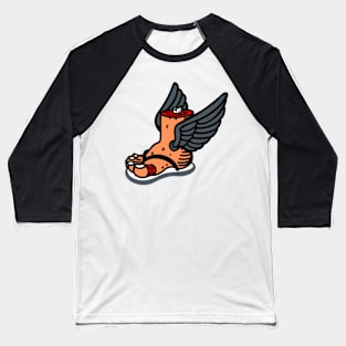 Foot Wings Baseball T-Shirt